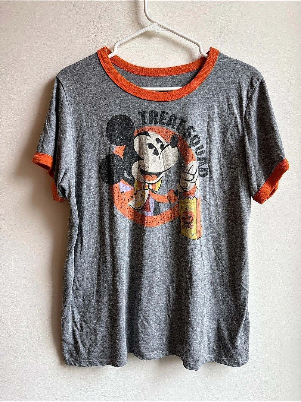 Disney Parks Halloween Treat Squad Mickey Ringer T-Shirt